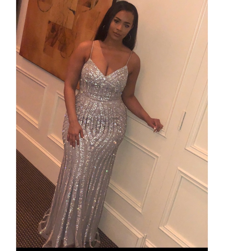 Silver sparking dress